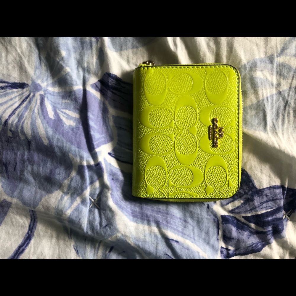 Neon green wallet